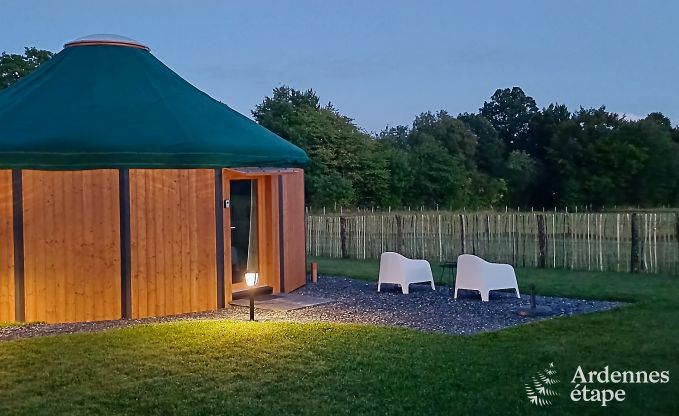Einzigartige Jurte fr 2 Personen in Vielsalm mit modernem Badezimmer, Privatgarten und Fahrradabstellplatz