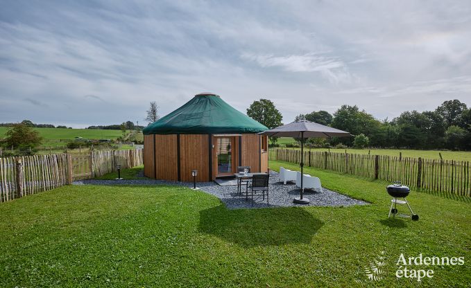 Einzigartige Jurte fr 2 Personen in Vielsalm mit modernem Badezimmer, Privatgarten und Fahrradabstellplatz