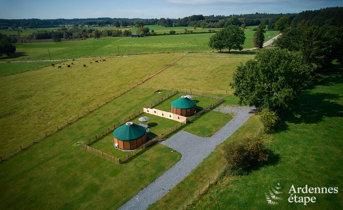 Einzigartige Jurte fr 2 Personen in Vielsalm mit modernem Badezimmer, Privatgarten und Fahrradabstellplatz