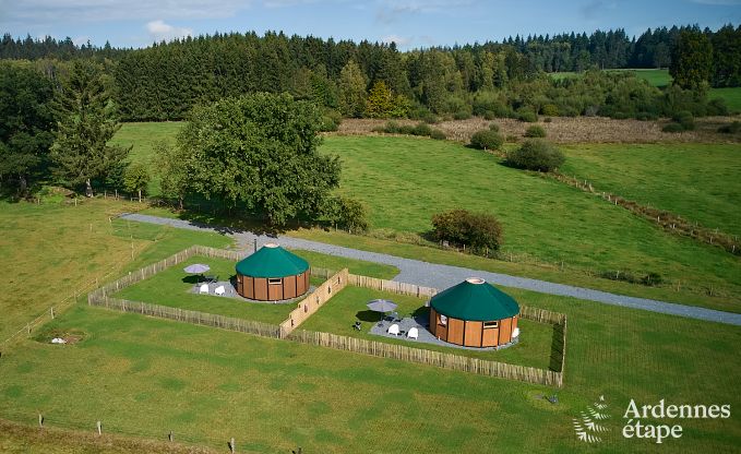 Einzigartige Jurte fr 2 Personen in Vielsalm mit modernem Badezimmer, Privatgarten und Fahrradabstellplatz