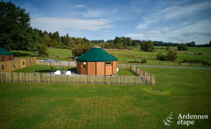 Einzigartige Jurte fr 2 Personen in Vielsalm mit modernem Badezimmer, Privatgarten und Fahrradabstellplatz