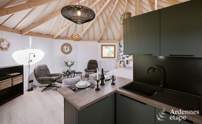 Einzigartige Jurte fr 2 Personen in Vielsalm mit modernem Badezimmer, Privatgarten und Fahrradabstellplatz