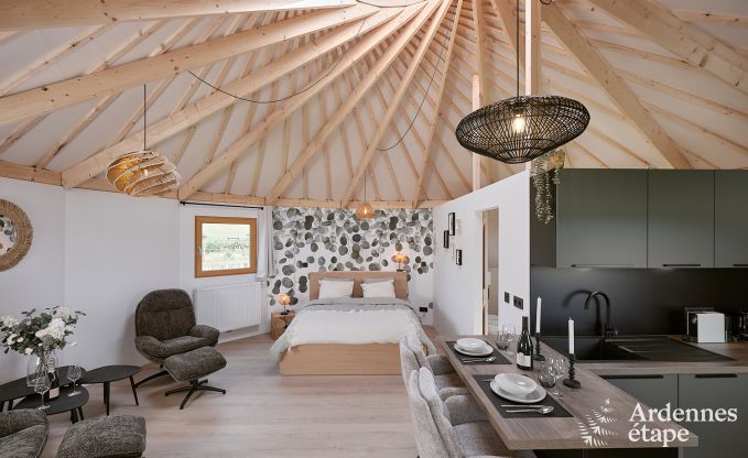 Einzigartige Jurte fr 2 Personen in Vielsalm mit modernem Badezimmer, Privatgarten und Fahrradabstellplatz