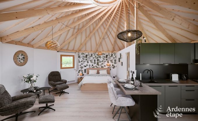 Einzigartige Jurte fr 2 Personen in Vielsalm mit modernem Badezimmer, Privatgarten und Fahrradabstellplatz