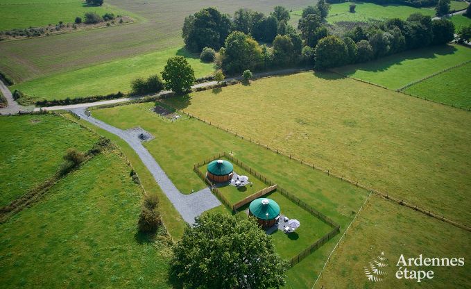 Einzigartige Jurte fr 2 Personen in Vielsalm mit modernem Badezimmer, Privatgarten und Fahrradabstellplatz