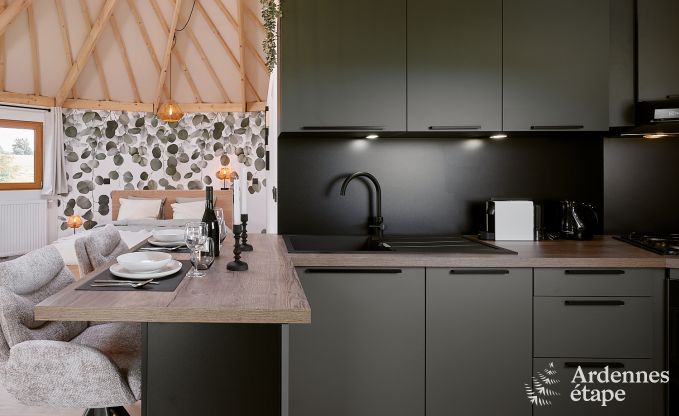 Einzigartige Jurte fr 2 Personen in Vielsalm mit modernem Badezimmer, Privatgarten und Fahrradabstellplatz