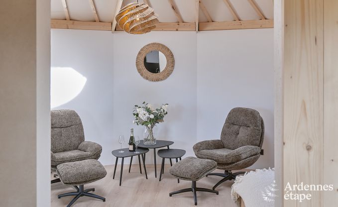 Einzigartige Jurte fr 2 Personen in Vielsalm mit modernem Badezimmer, Privatgarten und Fahrradabstellplatz