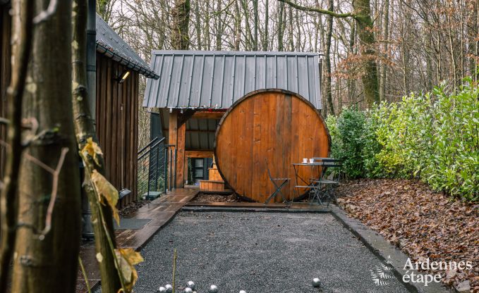 Unvergesslicher Aufenthalt in Viroinval: Komfortables Chalet in den Ardennen f�r 4 Personen mit Sauna und nordischem Bad