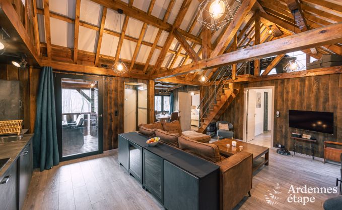 Unvergesslicher Aufenthalt in Viroinval: Komfortables Chalet in den Ardennen f�r 4 Personen mit Sauna und nordischem Bad